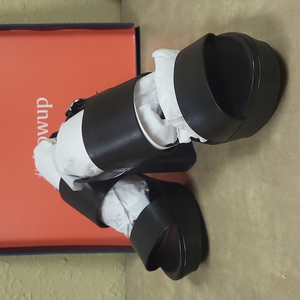 Aerosoles Camera Black Leather Heels 9M